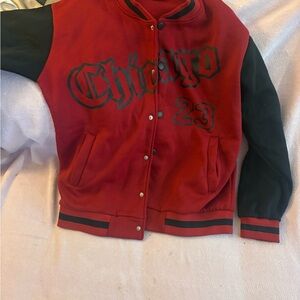 Chicago Red and Black Varsity Jacket